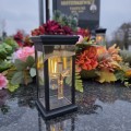 ZNICZ SOLARNY LED LAMPION LAMPA NA GRÓB STATUETKA NA CMENTARZ