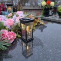 ZNICZ SOLARNY LED LAMPION LAMPA NA GRÓB STATUETKA NA CMENTARZ