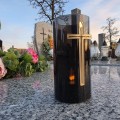 ZNICZ LED lampion na cmentarz efekt płomienia wieczna latarenka na grób