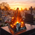 ZNICZ LED efekt płomienia LAMPION na GRÓB cmentarz WIELKANOC JEZUS