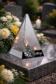 ZNICZ LED efekt płomienia LAMPION na GRÓB cmentarz WIELKANOC PISANKI