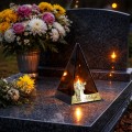 ZNICZ LED efekt płomienia LAMPION na GRÓB cmentarz WIELKANOC JEZUS