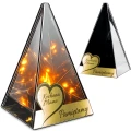 ZNICZ LED efekt płomienia LAMPION na GRÓB cmentarz SZKLANY dla MAMY