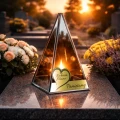 ZNICZ LED efekt płomienia LAMPION na GRÓB cmentarz SZKLANY dla MAMY