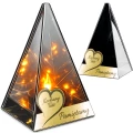 ZNICZ LED efekt płomienia LAMPION na GRÓB cmentarz SZKLANY dla TATY