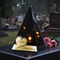 ZNICZ LED efekt płomienia LAMPION na GRÓB cmentarz SZKLANY dla BLISKICH