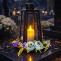 ZNICZ NA WIELKANOC WIELKANOCNY NA GRÓB CMENTARZ LATARENKA LAMPION LED