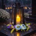 ZNICZ NA WIELKANOC WIELKANOCNY NA GRÓB CMENTARZ LATARENKA LAMPION LED