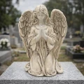 FIGURKA ANIOŁ KLĘCZĄCY Ozdoba Cmentarna 31cm GRÓB dekoracja nagrobna
