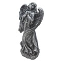 FIGURKA ANIOŁ Grób Duża 50cm Szaro-Biała Ozdoba Cmentarz dekoracja nagrobna