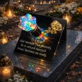 Znicze ZNICZ SOLARNY NA cmentarz GRÓB LED RÓŻA BIAŁY + RGB duży LAMPION