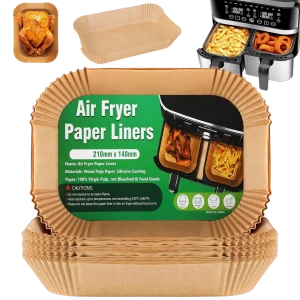 WKŁADY DO FRYTKOWNICY AKCESORIA PAPIER DO PIECZENIA 50 SZT PROSTOKĄT 22x14
